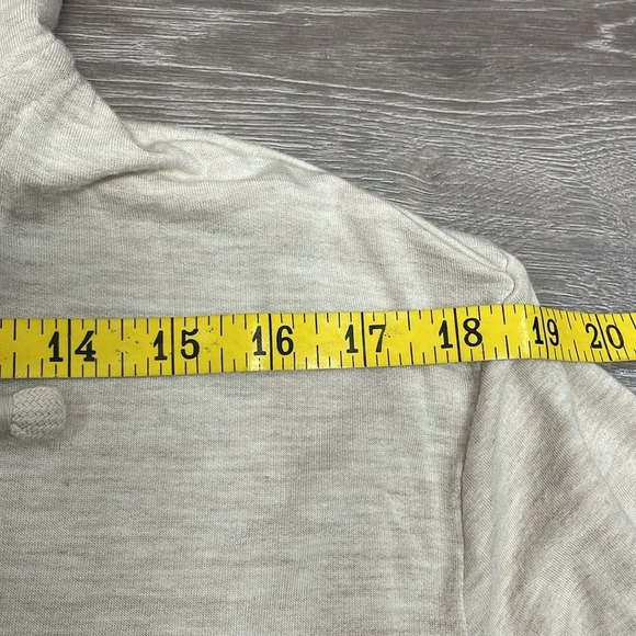 Athleta Studio Split Neck Hoodie Oatmeal Heather S - Picture 7 of 16